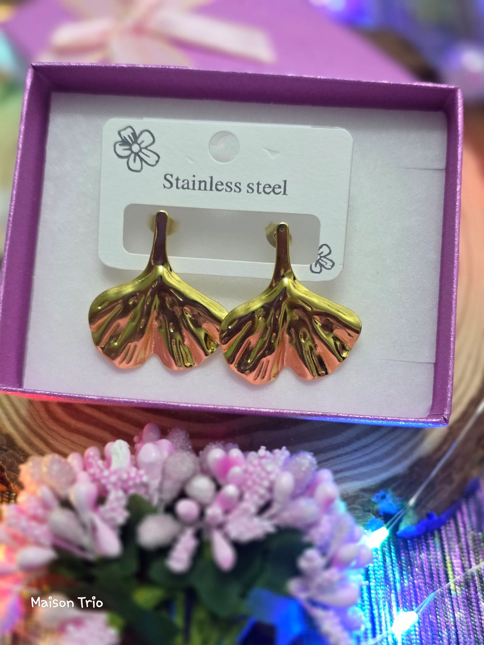 Stainless steel earrings🌸 – photo 3